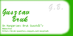 gusztav bruk business card